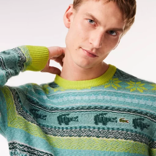 Pull Motif Fair Isle En Alpaga Et Laine | Lacoste Best