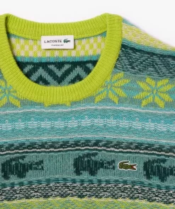 Pull Motif Fair Isle En Alpaga Et Laine | Lacoste Best