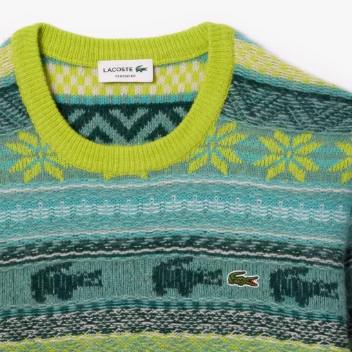 Pull Motif Fair Isle En Alpaga Et Laine | Lacoste Best