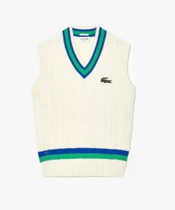 Pull Sans Manche En Laine Torsadee | Lacoste Flash Sale