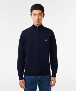 Pull Zippe A Col Montant En Coton Biologique Uni | Lacoste Store