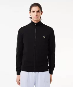 Pull Zippe A Col Montant En Coton Biologique Uni | Lacoste Best Sale