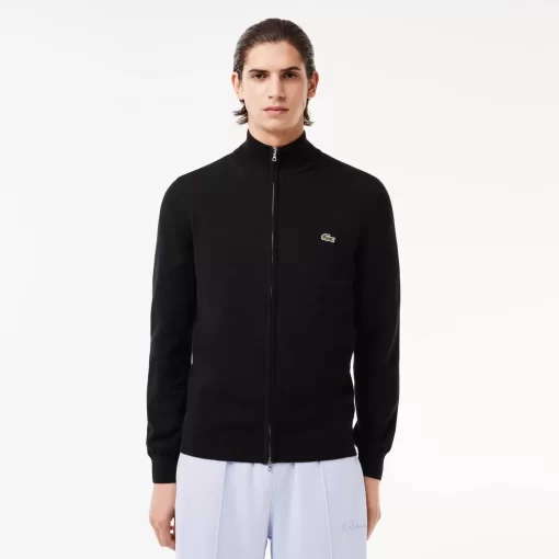 Pull Zippe A Col Montant En Coton Biologique Uni | Lacoste Best Sale