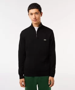 Pull Zippe A Col Montant En Coton Biologique Uni | Lacoste Best