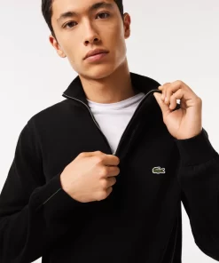 Pull Zippe A Col Montant En Coton Biologique Uni | Lacoste Best