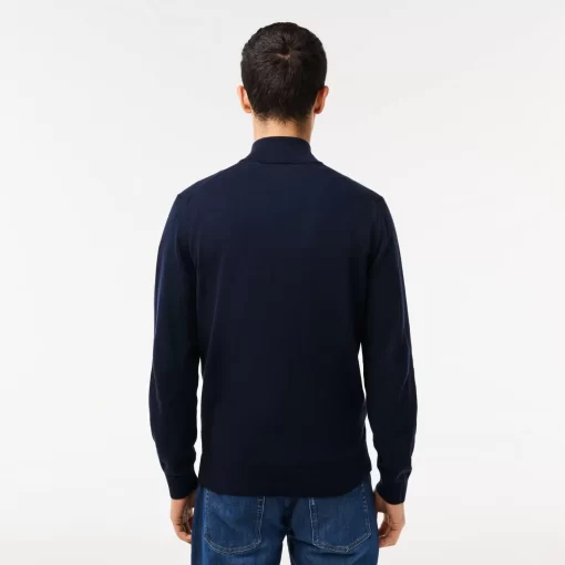 Pull Zippe A Col Montant En Coton Biologique Uni | Lacoste Store