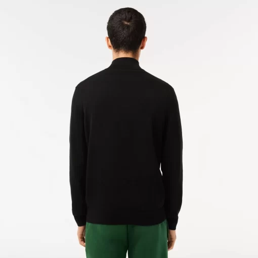 Pull Zippe A Col Montant En Coton Biologique Uni | Lacoste Best