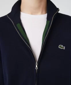 Pull Zippe A Col Montant En Coton Biologique Uni | Lacoste Store