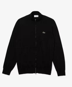 Pull Zippe A Col Montant En Coton Biologique Uni | Lacoste Best Sale