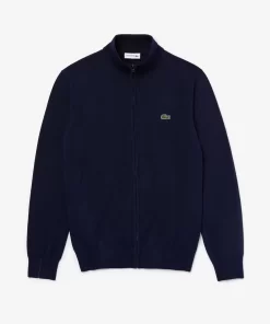 Pull Zippe A Col Montant En Coton Biologique Uni | Lacoste Store