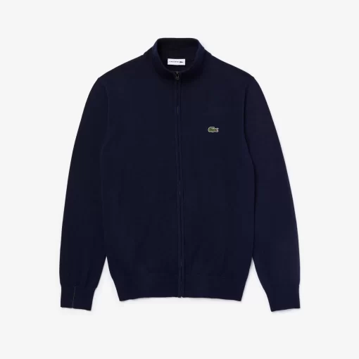 Pull Zippe A Col Montant En Coton Biologique Uni | Lacoste Store