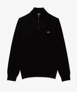 Pull Zippe A Col Montant En Coton Biologique Uni | Lacoste Best