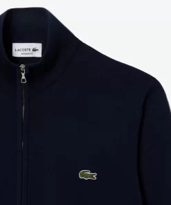 Pull Zippe A Col Montant En Coton Biologique Uni | Lacoste Store