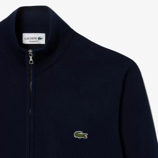 Pull Zippe A Col Montant En Coton Biologique Uni | Lacoste Store