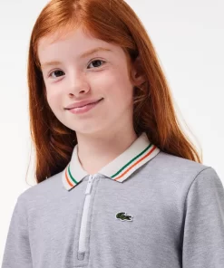 Robe Polo Avec Patte Zippee En Pique Bouclette | Lacoste Discount