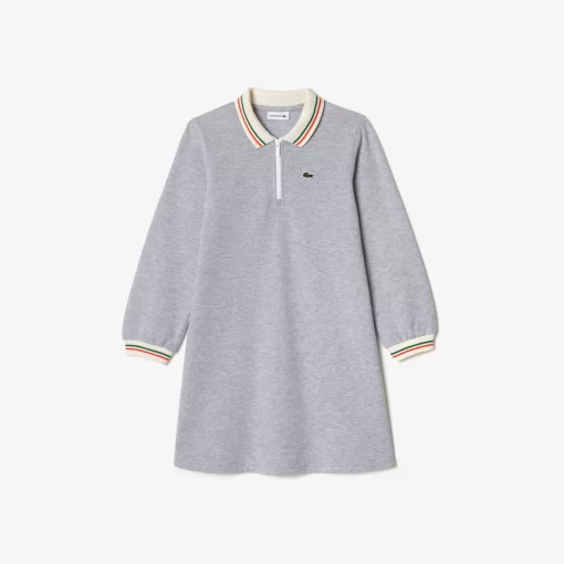 Robe Polo Avec Patte Zippee En Pique Bouclette | Lacoste Discount