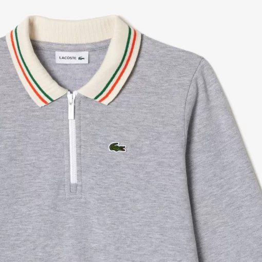 Robe Polo Avec Patte Zippee En Pique Bouclette | Lacoste Discount