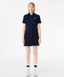 Robe Polo Boutonnee Femme En Coton Biologique | Lacoste Clearance