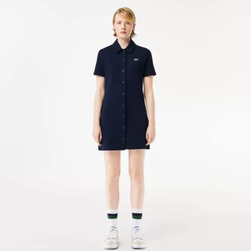 Robe Polo Boutonnee Femme En Coton Biologique | Lacoste Clearance