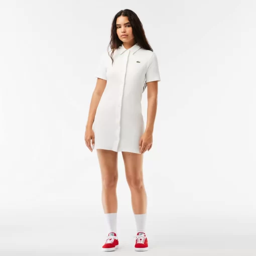 Robe Polo Boutonnee Femme En Coton Biologique | Lacoste Hot