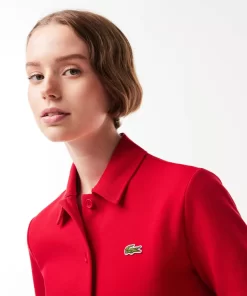 Robe Polo Boutonnee Femme En Coton Biologique | Lacoste Best