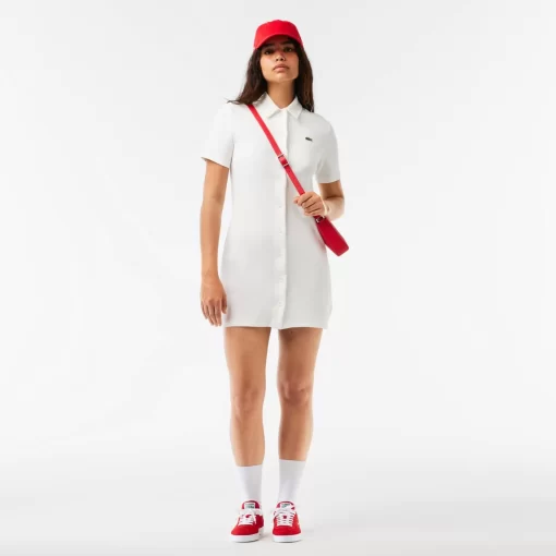 Robe Polo Boutonnee Femme En Coton Biologique | Lacoste Hot