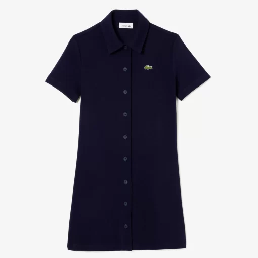 Robe Polo Boutonnee Femme En Coton Biologique | Lacoste Clearance