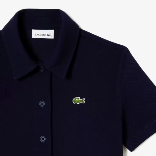 Robe Polo Boutonnee Femme En Coton Biologique | Lacoste Clearance