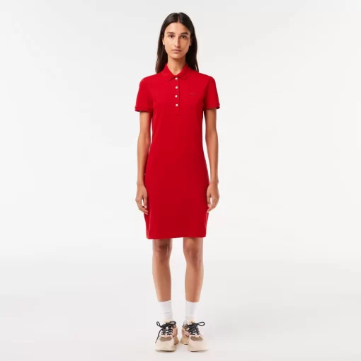 Robe Polo En Pique De Coton Stretch | Lacoste Cheap