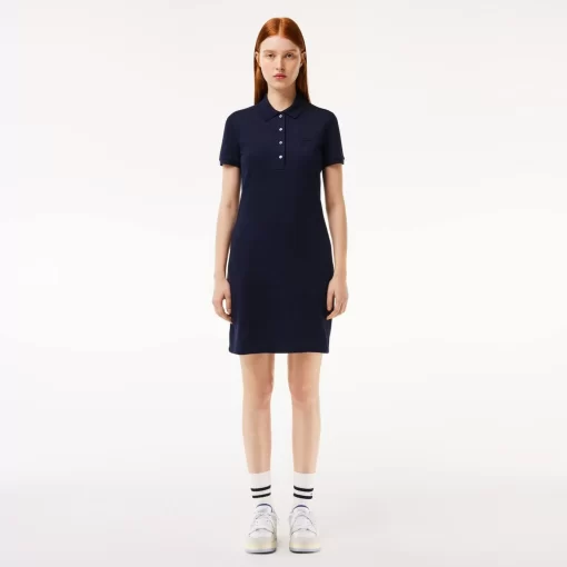 Robe Polo En Pique De Coton Stretch | Lacoste New