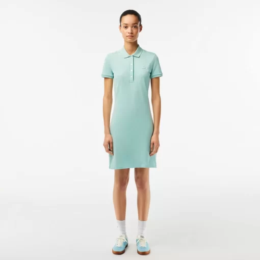 Robe Polo En Pique De Coton Stretch | Lacoste New