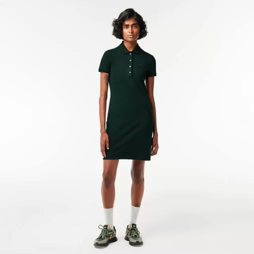 Robe Polo En Pique De Coton Stretch | Lacoste Outlet