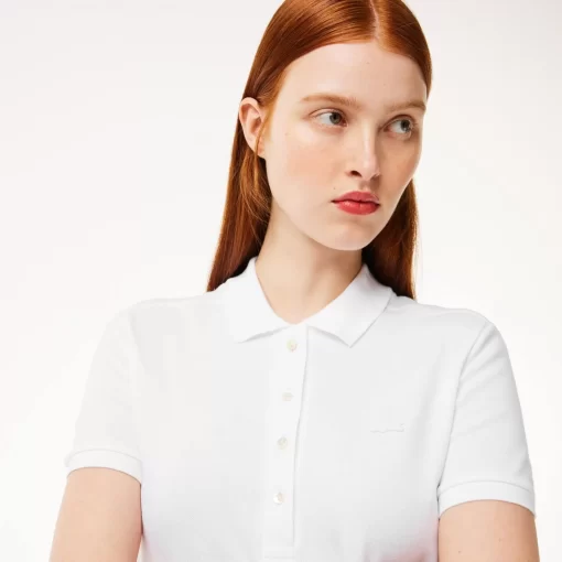 Robe Polo En Pique De Coton Stretch | Lacoste Sale