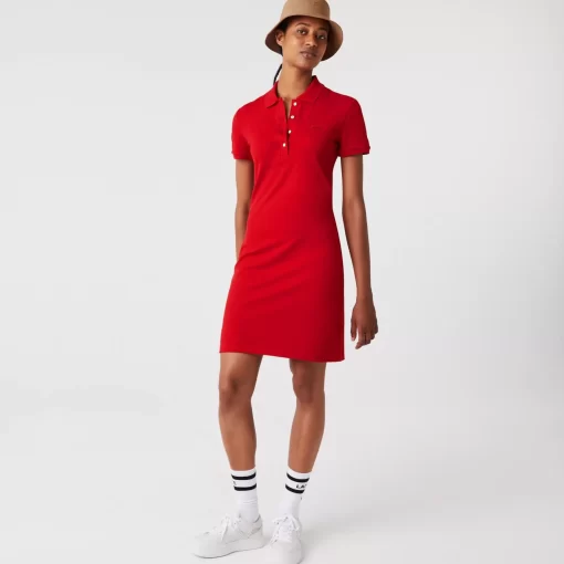 Robe Polo En Pique De Coton Stretch | Lacoste Cheap