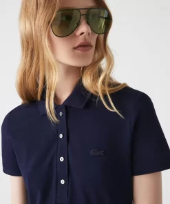 Robe Polo En Pique De Coton Stretch | Lacoste New