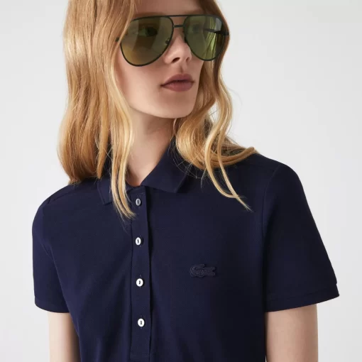 Robe Polo En Pique De Coton Stretch | Lacoste New