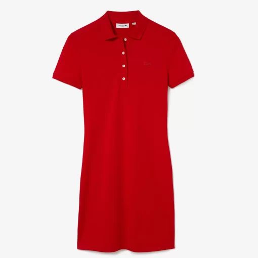 Robe Polo En Pique De Coton Stretch | Lacoste Cheap