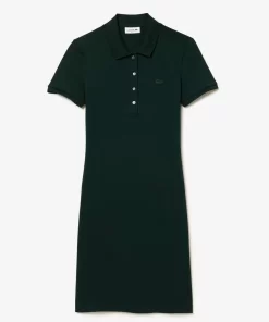 Robe Polo En Pique De Coton Stretch | Lacoste Outlet