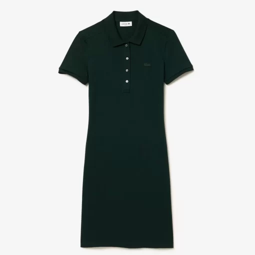 Robe Polo En Pique De Coton Stretch | Lacoste Outlet