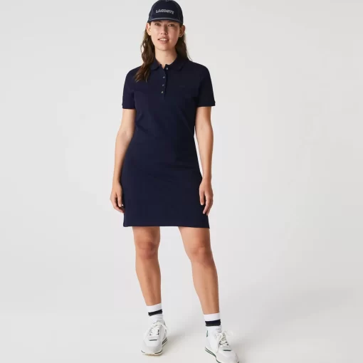 Robe Polo En Pique De Coton Stretch | Lacoste New