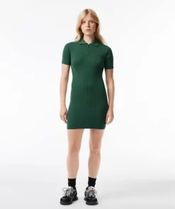 Robe Polo Femme En Maille | Lacoste Cheap