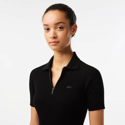 Robe Polo Femme En Maille | Lacoste Fashion