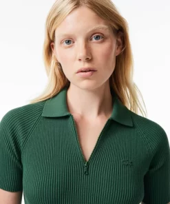 Robe Polo Femme En Maille | Lacoste Cheap