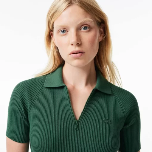 Robe Polo Femme En Maille | Lacoste Cheap