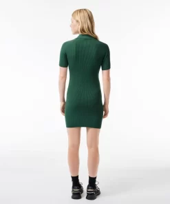 Robe Polo Femme En Maille | Lacoste Cheap