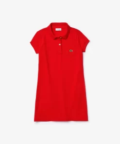 Robe Polo Fille En Pique De Coton Uni | Lacoste Store