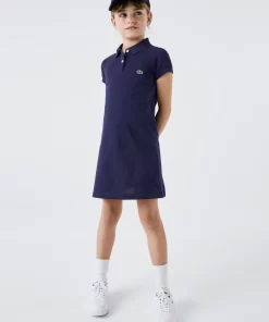 Robe Polo Fille En Pique De Coton Uni | Lacoste Shop