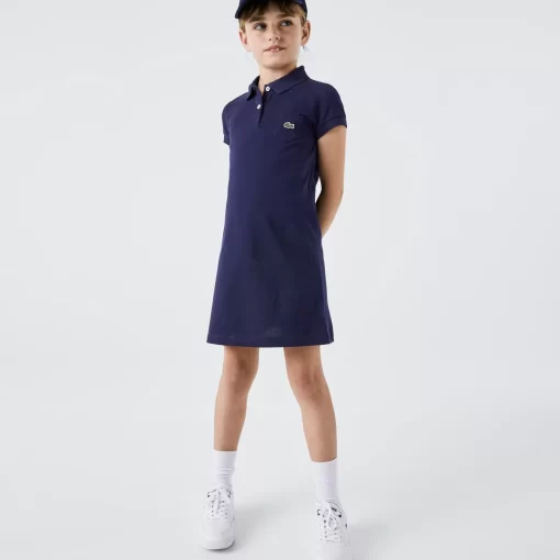 Robe Polo Fille En Pique De Coton Uni | Lacoste Shop