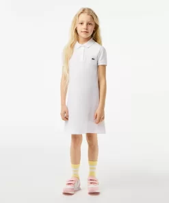 Robe Polo Fille En Pique De Coton Uni | Lacoste Hot