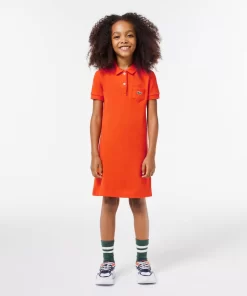 Robe Polo Fille En Pique De Coton Uni | Lacoste Hot